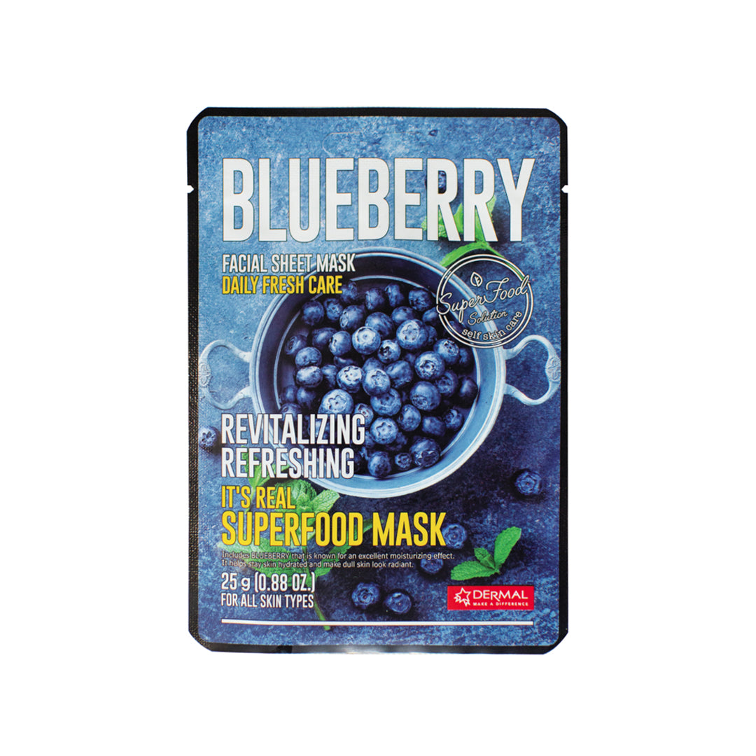 Dermal It's Real Superfood Mask - Blueberry