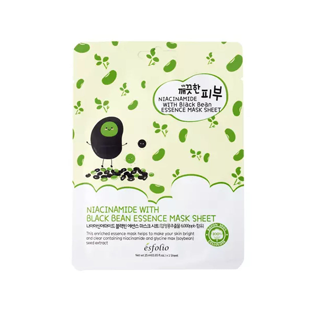 Esfolio Pure Skin Essence Mask Sheet 25 ml - Niacinamide Black Bean Essence