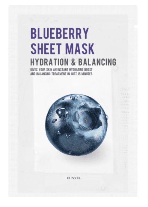 EUNYUL - Purity Facial Sheet Mask Pack - Blueberry - Hydration & Balancing